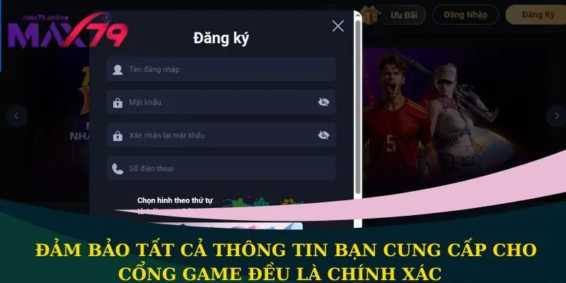 Đảm bảo tất cả thông tin chính xác 
