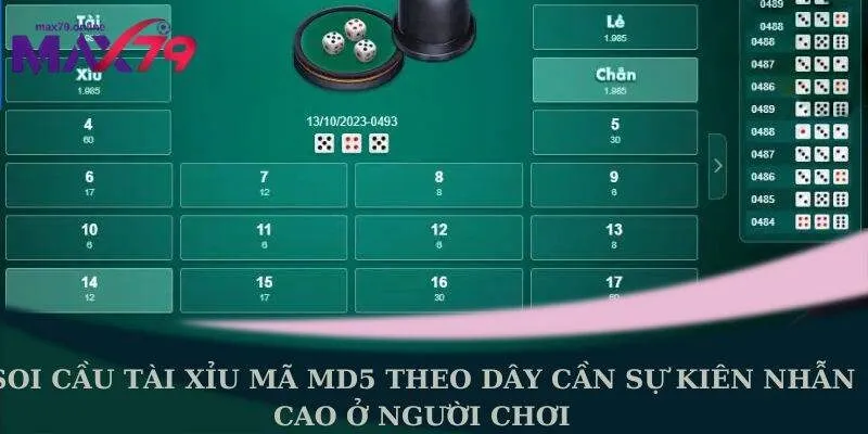 Soi cầu tài xỉu mã MD5 theo dây 